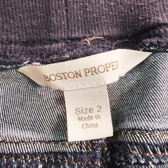 Boston Proper Pull on Indigo Stretch Jeans 2 - Picture 3 of 7